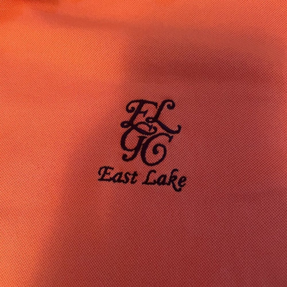 East Lake Golden Shamrock Collection Golf Stretch Polo Orange Mens M Shirt - Picture 4 of 8
